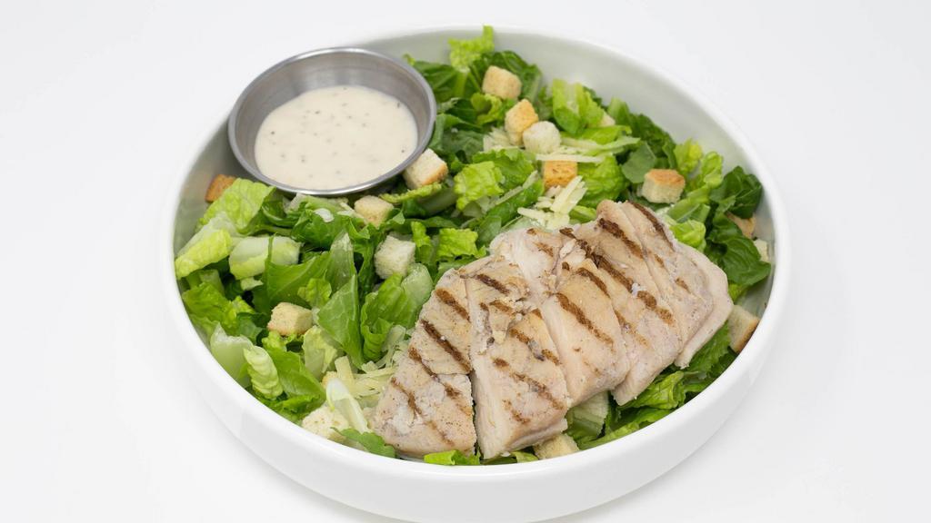 Grilled Chicken Caesar Salad  · Grilled chicken breast, crisp romaine lettuce, parmesan cheese, crouton served with Caesar dressing