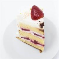Strawberry Cake Slice (6 Inch) · A Slice of Vanilla Cake that is Made of Fresh Cream and Fresh Strawberries.