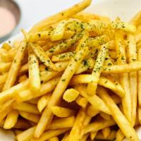 Mentai French Fries · Fried potato with mayonnaise mixed with spicy cod roe