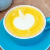 Turmeric Latte · Turmeric powder with raw sugar and steamed milk - healthy alternative for coffee (12oz).