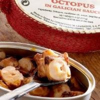 octopus in escabeche · 111g tin. Conservas de Cambados Galician octopus in escabeche (spiced oil). Meaty enough to ...