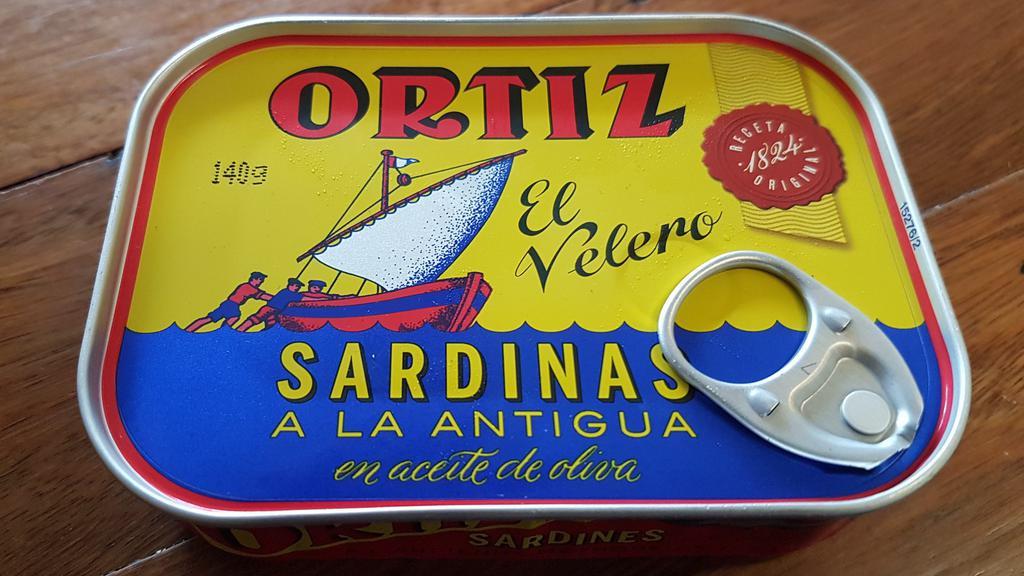 sardines · 140g tin. Ortiz Atlantic sardines and hand-packed in olive oil.