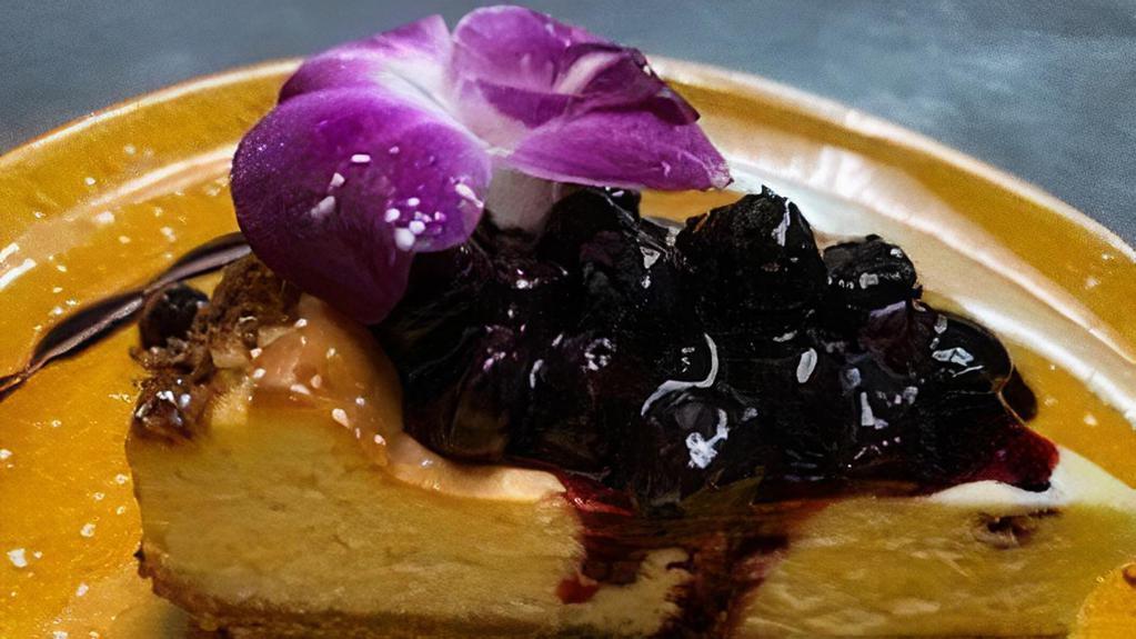 Creamy Basque Cheesecake  · Creamy Basque Cheesecake with a fresh ginger cranberry compote
