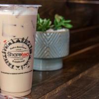 Honey Milk Tea · Classic black milk tea uses Honey as sweetener. Lowest sweetness is 50%.