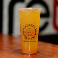Peach Tea With Aiyu Jelly · A delicious ice cold flavored tea with a jelly texture, made with Peach puree and Aiyu Jelly...