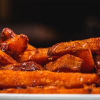 Sweet Potato Fries · Tossed with Cinnamon and Honey drizzle.