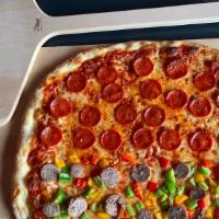 Toppings (Medium, Per Topping) · Choose from: Mushroom, Sausage, Bell Peppers, Anchovy, Extra Cheese (all $3/ each on a mediu...