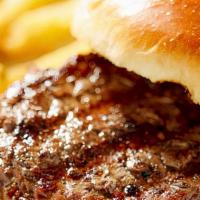 Lamb & Beef Burger · Lamb & beef minced with special aroma spices, on a bun with sauce, tomatoes, onion, lettuce ...