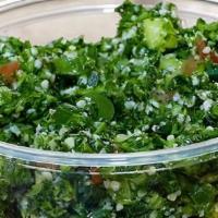 Tabouli Salad · Bulgur, tomatoes, cucumber, parsley, and mint.