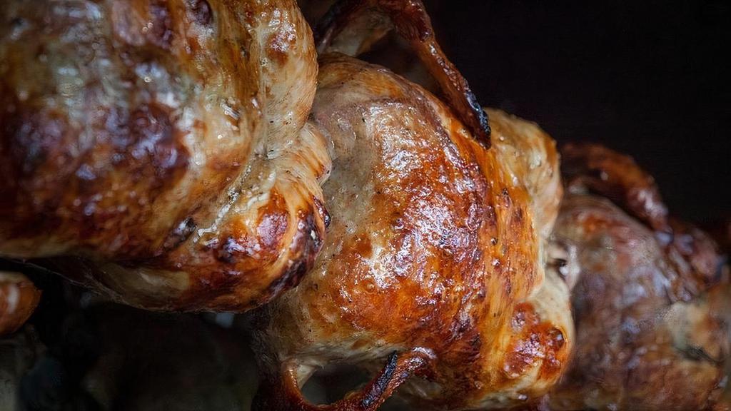 Whole Chicken · Limon's famous open-flame marinated rotisserie chicken. Cut in 8 pieces.