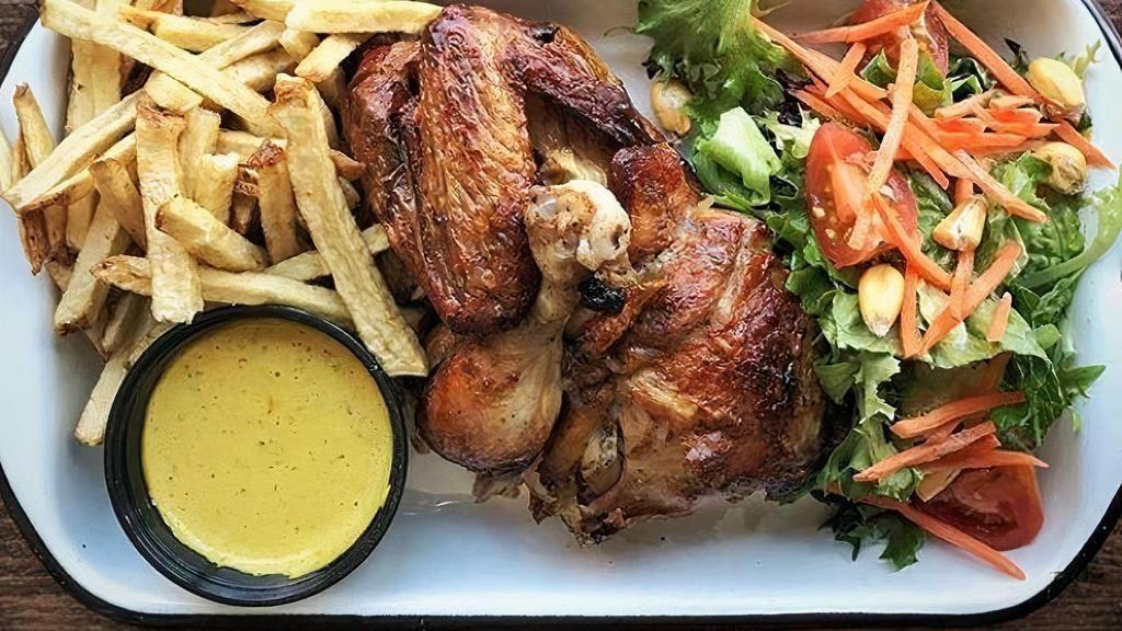 Half Chicken · Limon's famous open-flame marinated rotisserie chicken. Cut in 4 pieces.