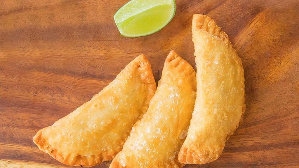 Cheese empanadas · Two crispy pastries filled with: Oaxaca cheese.