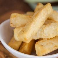 Yuca fries · Fried yucca.