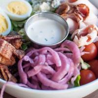 Stella's Cobb Salad (Large) · Point Reyes blue cheese, organic mixed greens, hard-boiled egg, organic cherry tomatoes, pic...