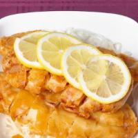 Lemon Chicken Lunch Special · Served with fried zucchini and steamed rice or substitute brown rice or chow mein.
