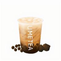 Brown Sugar Pearl Milk Tea(黑糖波波脏脏茶) · Roasted Mountain Oolong milk Tea w/ chewy brown sugar pearls.（500cc non dariy. ）