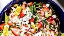 Starter Pear & Strawberry · Mixed spring, pecans, pear, strawberries & Gorgonzola with balsamic dressing.