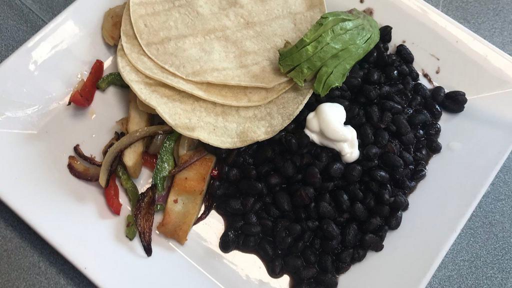 Chicken Fajita · With Black Beans, Grilled Chicken & Veggies and Tortillas