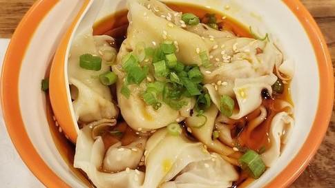 B9. Spicy Wontons in Chili Oil (10) · Inspiring tradition with our house garlic sauce in chili oil.
