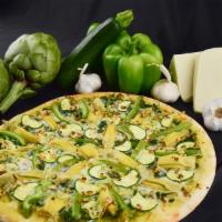 Green Lovers · Vegetarian. Spinach, artichoke hearts, fresh garlic, zucchini, and green bell peppers, with ...