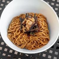 H13. Dry Shrimp & Noodle Mixed with Scallion & Sesame Oil Sauce · 