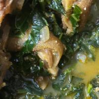 Edikaikong Soup · A nutritious Nigerian soup made with fresh leafy vegetables.