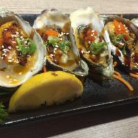 Baked fresh Oysters · mild spicy baked oysters (6pc)