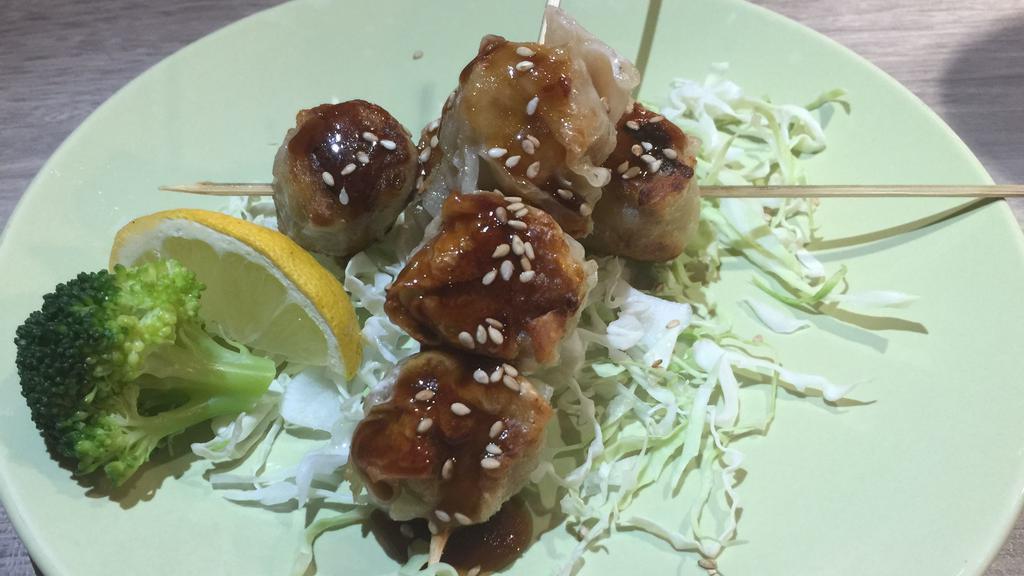 Pork Shrimp Shumai · Grilled skewers