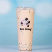 Solar Eclipse · Black Milk Tea Topped w/ Honey Boba
* Please note a 3rd party delivery service fee is includ...