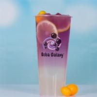 Neptune · Lemon  Infused w/  Butterfly- Pea Flower Tea  & Crystal  Boba 
* Please note a 3rd party del...