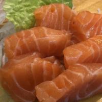 Sake Sashimi · 12 pieces raw salmon.