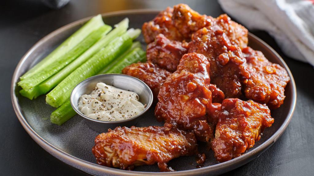 Breaded Honey Garlic Wings · Chef's Special! Crispy chicken wings topped with exquisite honey garlic sauce!