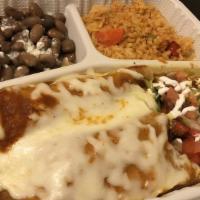 Mole Enchilada plate · 