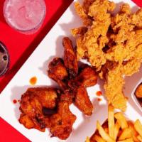 Mix It Up 2.0! · 8 crispy fried chicken wings and 8 crispy fried chicken tenders with a choice of 2 sides and...