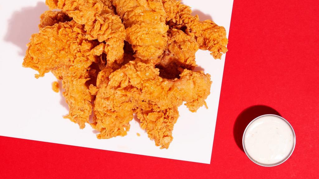 8 Tenders · Hand breaded crispy chicken tenders with your choice of sauce!