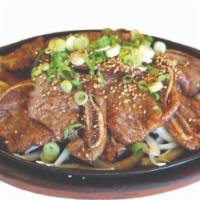 BBQ Beef Ribs (Gal Bi) 갈비 · Grilled beef short ribs marinated in special house sauce.