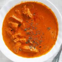 Chicken Tikka Masala · Boneless tandoori chicken, cooked in a creamy tikka masala sauce.