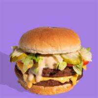 (V) The Double Down Shop Burger · If you like our Shop Burger, then Double Down and grab our. Shop Burger with twice the meaty...