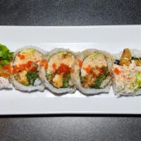 Spider Roll · Deep-fried soft shell crab, cucumber and avocado.
