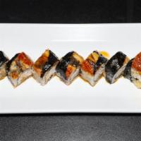 Black Dragon Roll · Shrimp tempura, unagi and imitation crab meat.