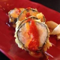 Dynamite Roll · Spicy. Tuna, salmon, albacore, avocado, deep-fried, and spicy sauce.