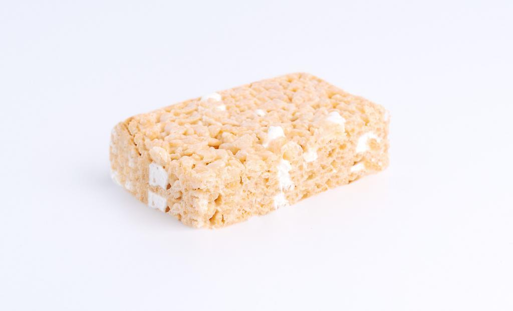 Marshmallow Bar · Homemade marshmallow cream folded with gluten-free crispy rice puffs and mini marshmallows. Just a touch of the butter gets browned, but enough to bring up a subtle caramel note with a hint of sea salt