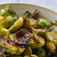 Sauteed organic brussel sprouts · VEGETARIAN. VEGAN. GLUTEN FREE. organic brussel sprouts with garlic oil salt pepper and hone...