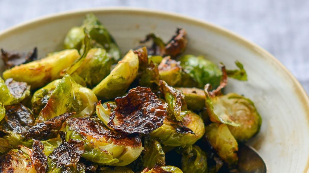 Sauteed organic brussel sprouts · VEGETARIAN. VEGAN. GLUTEN FREE. organic brussel sprouts with garlic oil salt pepper and honey glazed
