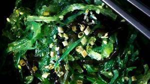 Wakame · Seaweed salad.