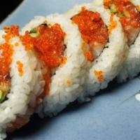 Crazy Spicy Roll · Spicy tuna, salmon, yellowtail, cucumber / tobiko.