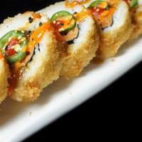 Volcano Roll · Deep fried spicy tuna / jalapeno, spicy sauce.