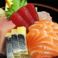 Chirashi · Chef’s choice of fresh sashimi over sushi rice.