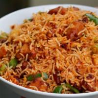 Schezwan Fried Rice - Chicken · Schezwan Fried Rice is a vibrant, spicy, tasty and popular Indo Chinese recipe of stir-fried...