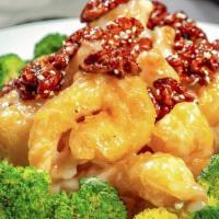 Yu-Shiang Shrimp / 鱼香虾仁 · Spicy. Sautéed with spicy garlic sauce.